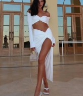 Костюм кроп - топ и юбка SAP-082A450