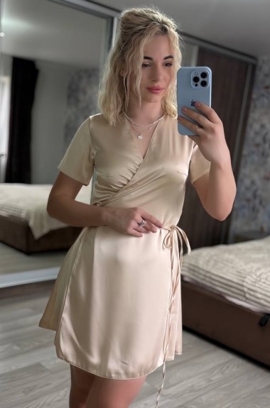 Шелковое платье на запах MIS-189A350