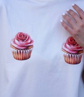 Женская белая футболка  SP-690A430