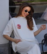 Женская белая футболка  SP-690A430