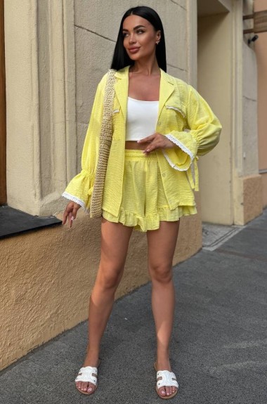 Костюм шорты и рубашка женский DN-255A700 Костюм шорты и рубашка женский DN-255A700