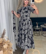 Платье с воланом IMMA-348A399