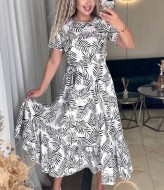 Платье с воланом IMMA-348A399