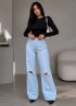 Джинсы трубы WOW-3302A17