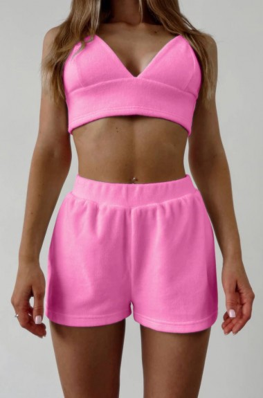 Велюровый костюм с шортами DMP-R1794A350