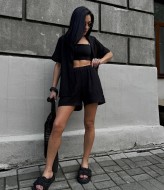 Костюм шорты и рубашка лен  DMP-R1407A380