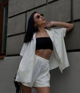 Костюм шорты и рубашка лен  DMP-R1407A380