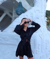 Шелковый костюм с шортами DMP-R1806A440