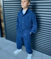 Вельветовый костюм с рубашкой NN-983A650