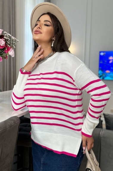 Полосатый свитер женский EO-1089A520 Полосатый свитер женский EO-1089A520