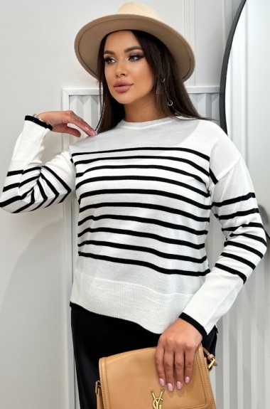 Полосатый свитер женский EO-1089A520 Полосатый свитер женский EO-1089A520