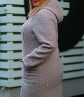 Короткое пальто с капюшоном женское TBY-171A600