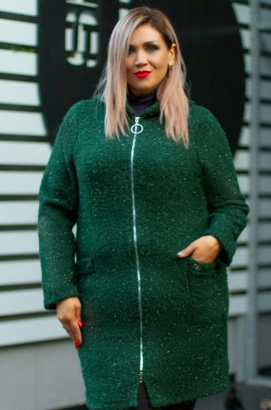 Короткое пальто с капюшоном женское TBY-171A600