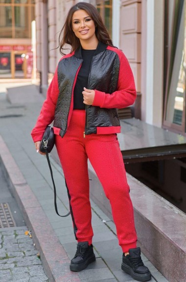 Жіночий костюм двійка бомбер і штани VOJ-208A1030