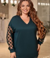 Джемпер з прозорими рукавами IT-1425A500