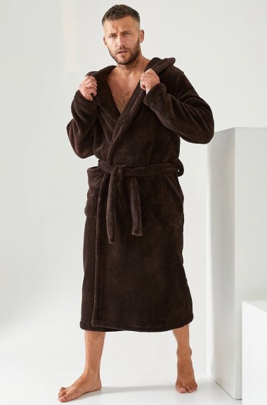 Махровый халат мужской длинный  LIB-8912A590