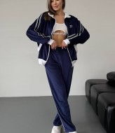 Велюровый костюм с лампасами SNV-10127A700