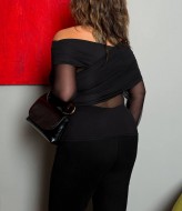 Кофта с прозрачными рукавами YM-7051.22A15