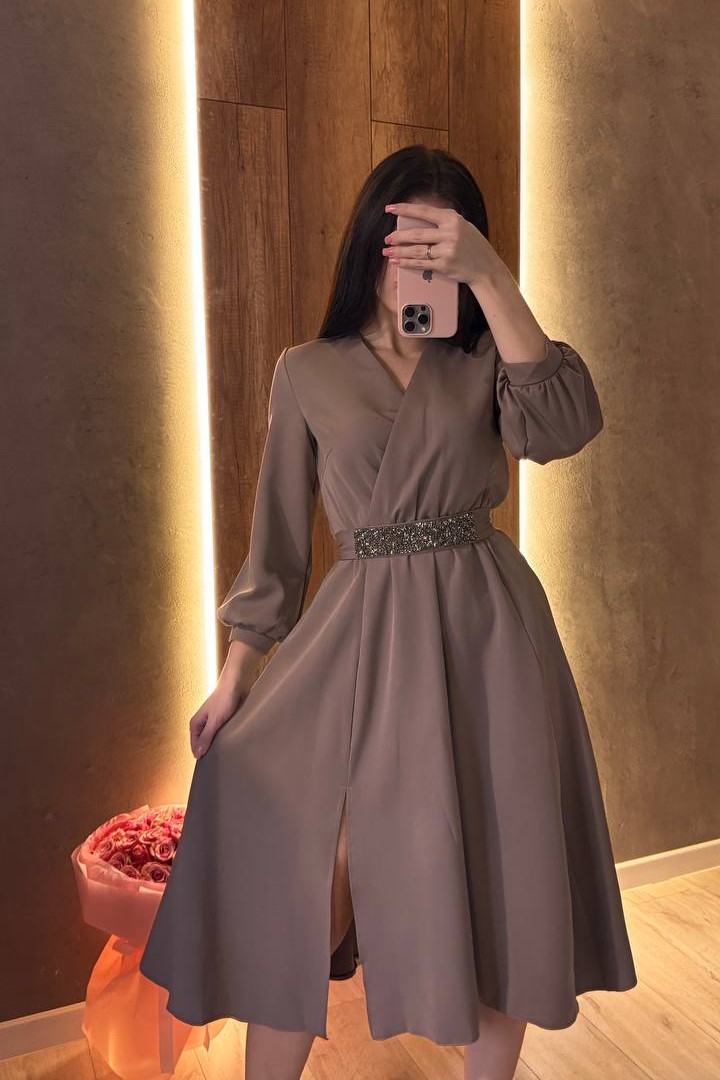 Платье женское с разрезом  HB-0154A560