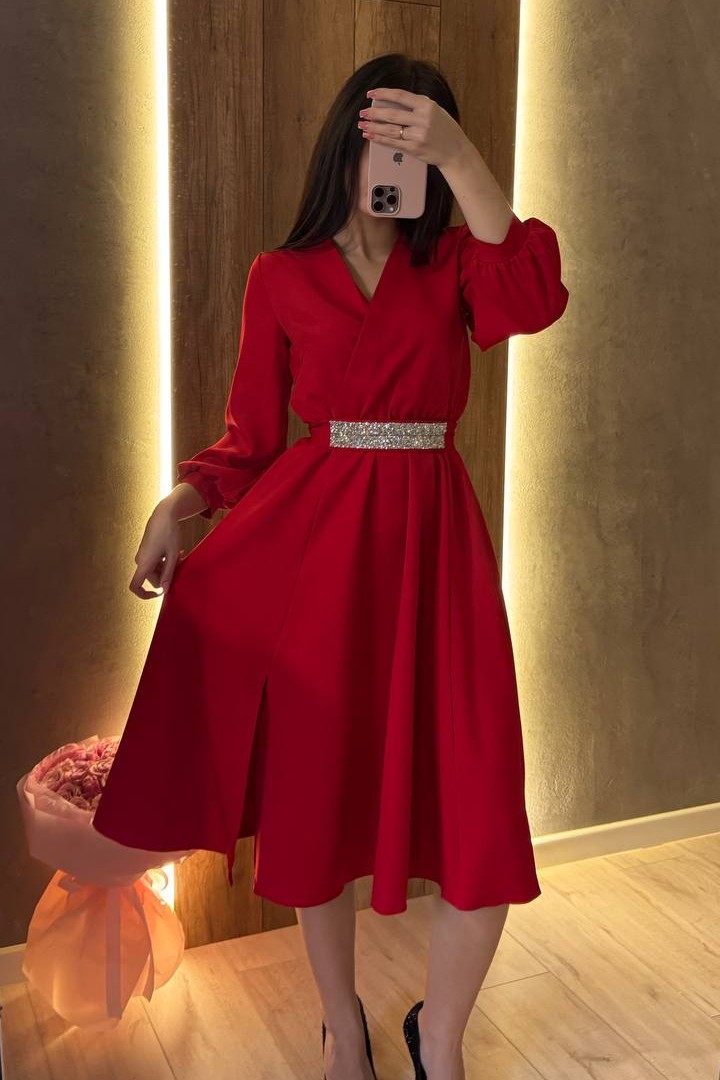 Платье женское с разрезом  HB-0154A560