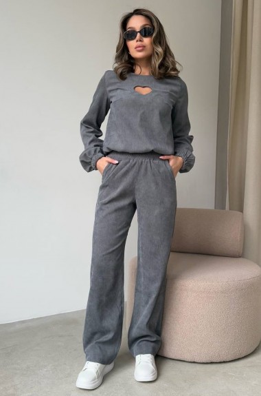 Вельветовый брючный костюм женский IMMA-283A520