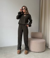 Вельветовый брючный костюм женский IMMA-283A520