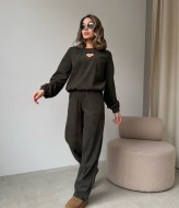 Вельветовый брючный костюм женский IMMA-283A520