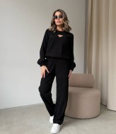 Вельветовый брючный костюм женский IMMA-283A520