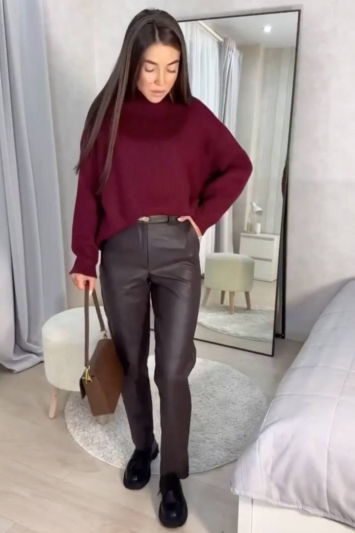 Жіночи шкіряни штани KC-0456A420