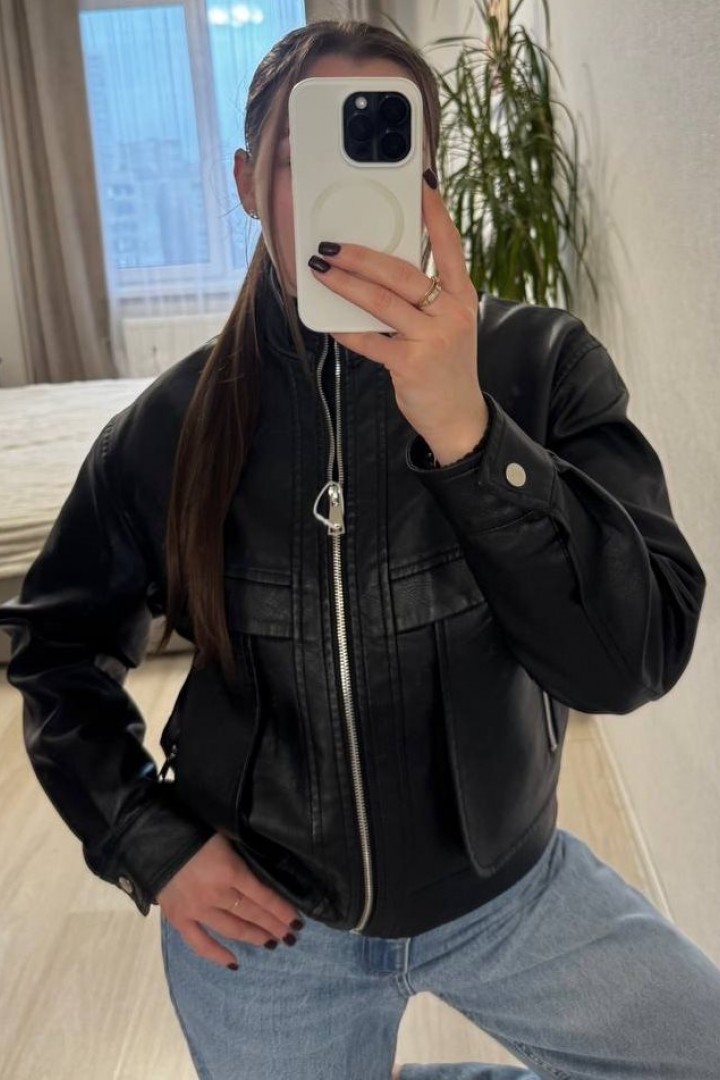 Стильна куртка з еко-шкіри INNA-01A1000