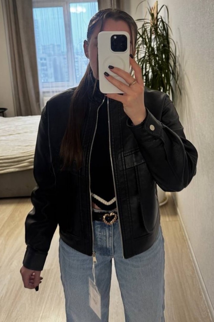 Стильна куртка з еко-шкіри INNA-01A1000