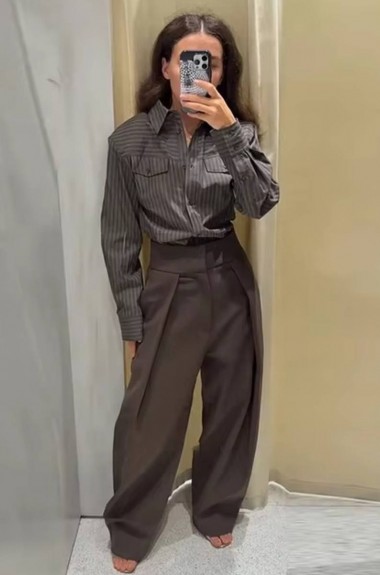 Жіночи брюки з високою посадкою AP-1133A400