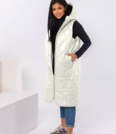 Удлиненный жилет с капюшоном QUA-3192A650