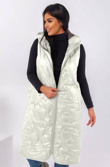 Удлиненный жилет с капюшоном QUA-3192A650