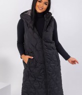 Удлиненный жилет с капюшоном QUA-3192A650