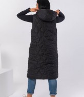 Удлиненный жилет с капюшоном QUA-3192A650