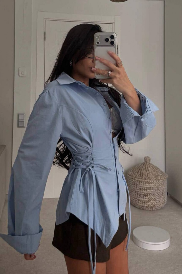 Сорочка з акцентом на талію SAP-128A600