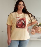 Футболка женская хлопок  ELR-4024A400