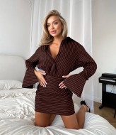 Стильный женский костюм с юбкой  IN-895A550