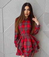 Фланелевое платье IN-892A630 Фланелевое платье IN-892A630