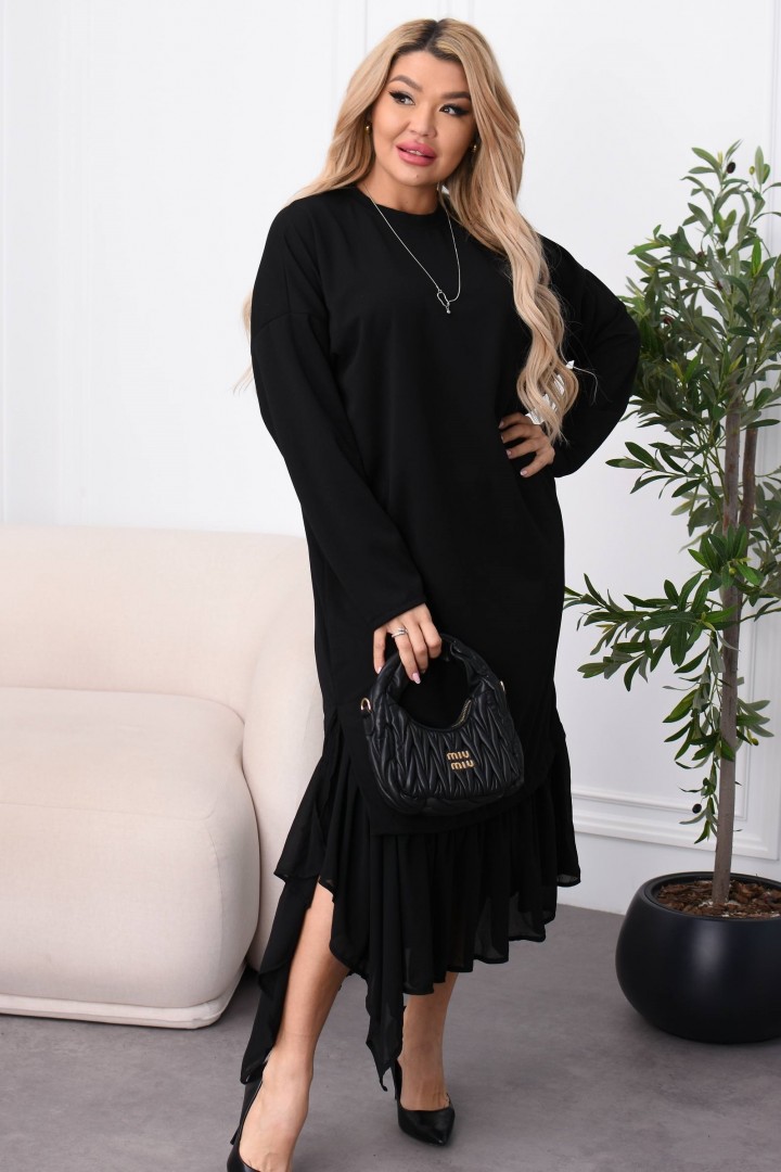 Платье с воланом NS-228A600