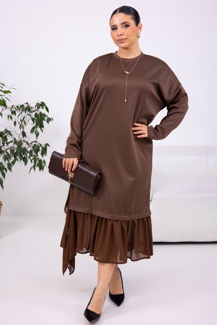 Платье с воланом NS-228A600