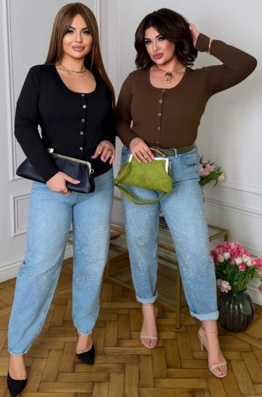 Кофта в рубчик с пуговицами  ET-789A400