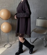 Свободное платье с длинным рукавом  UNO-091A700