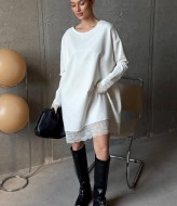 Свободное платье с длинным рукавом  UNO-091A700