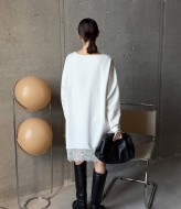 Свободное платье с длинным рукавом  UNO-091A700