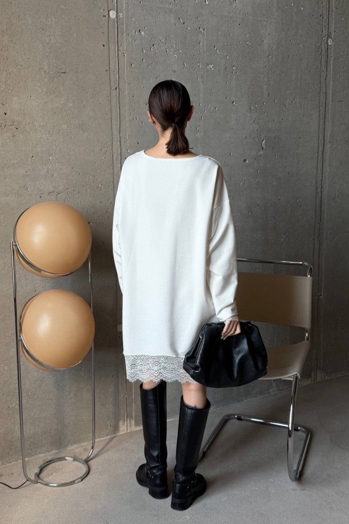 Свободное платье с длинным рукавом  UNO-091A700