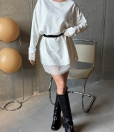 Свободное платье с длинным рукавом  UNO-091A700