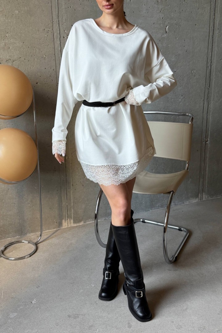 Свободное платье с длинным рукавом  UNO-091A700