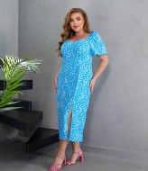 Платье летнее миди с разрезом на ноге BEL-139A18
